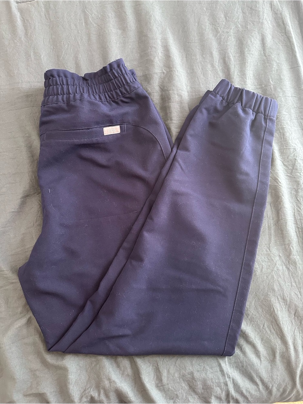 Figs Navy Blue Elastic Waist Joggers - Size Small